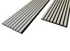 Acoustic Slatted Wall Panels - 3 sided - Colour Finish - Dove Grey - 240cm x 32cm (2 pieces)