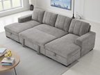 Como Sofabed Grey U Shape Corner