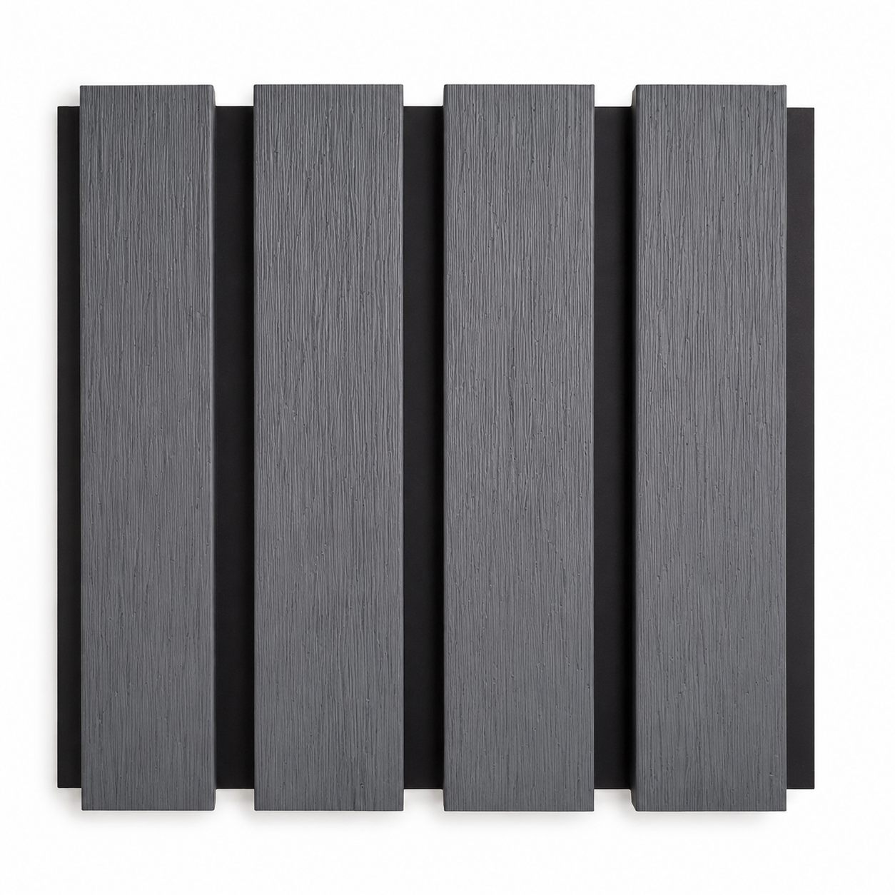 Composite Exterior Black Oak Slat Wall Cladding – Waterproof, UV‑Resistant - Standard Slat (4 Pieces)