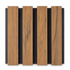 Composite Exterior Walnut Slat Wall Cladding – Waterproof, UV‑Resistant - Standard Slat (4 Pieces)