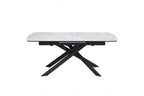 Cosma White & Sunset Cloud Vein Ceramic Extending Dining Table