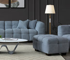Tribeca Left Hand Corner Group in Iron Boucle Fabric
