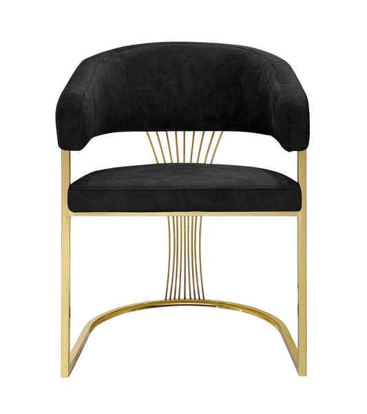 Porado Black & Gold Dining Chair