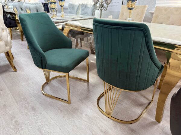 Lasco Green & Gold Dining Chair