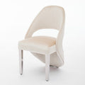Santorini Cream Silver Dining Chair