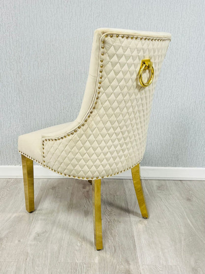 Majestic Mink Gold Ring Knocker Chair