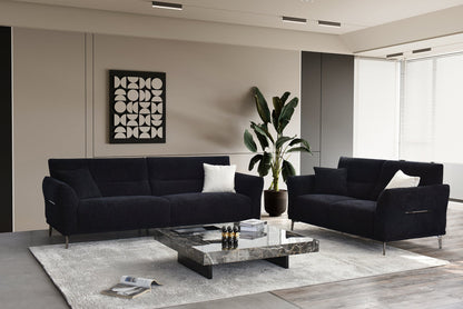 Albany Sofa Range in Black Lux Boucle Fabric