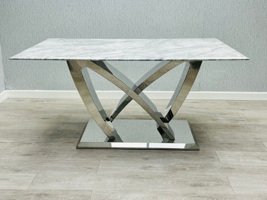 California Grey Marble 180cm Dining Table