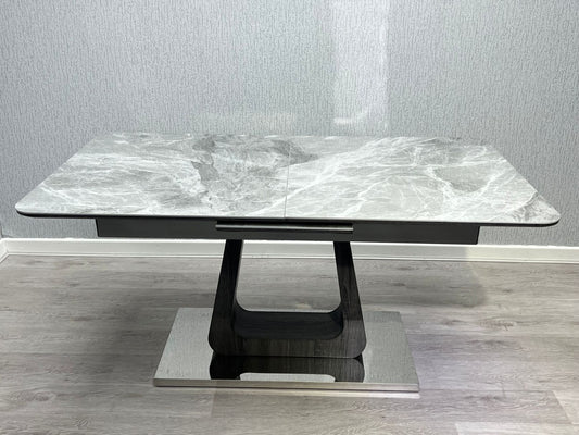 Zermatt Extendable Dining Table(160cm to 200cm) (Grey Ceramic)