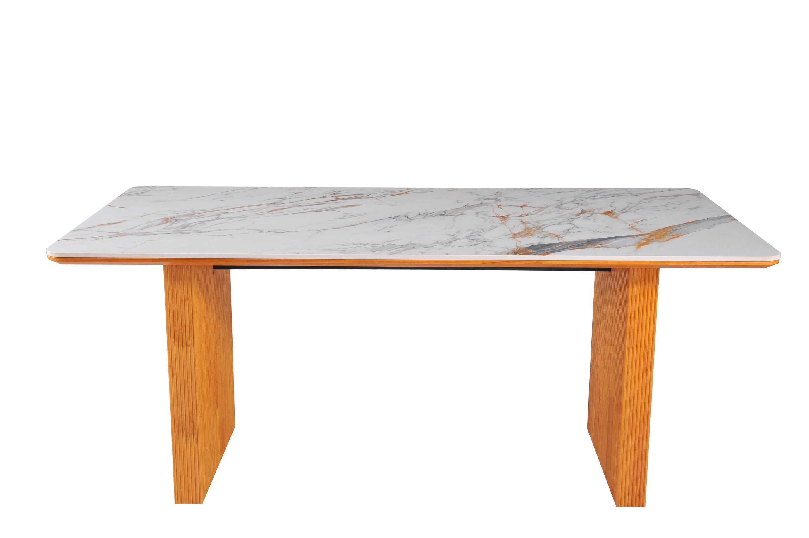 Engelberg 180cm Cream & Gold Dining Table
