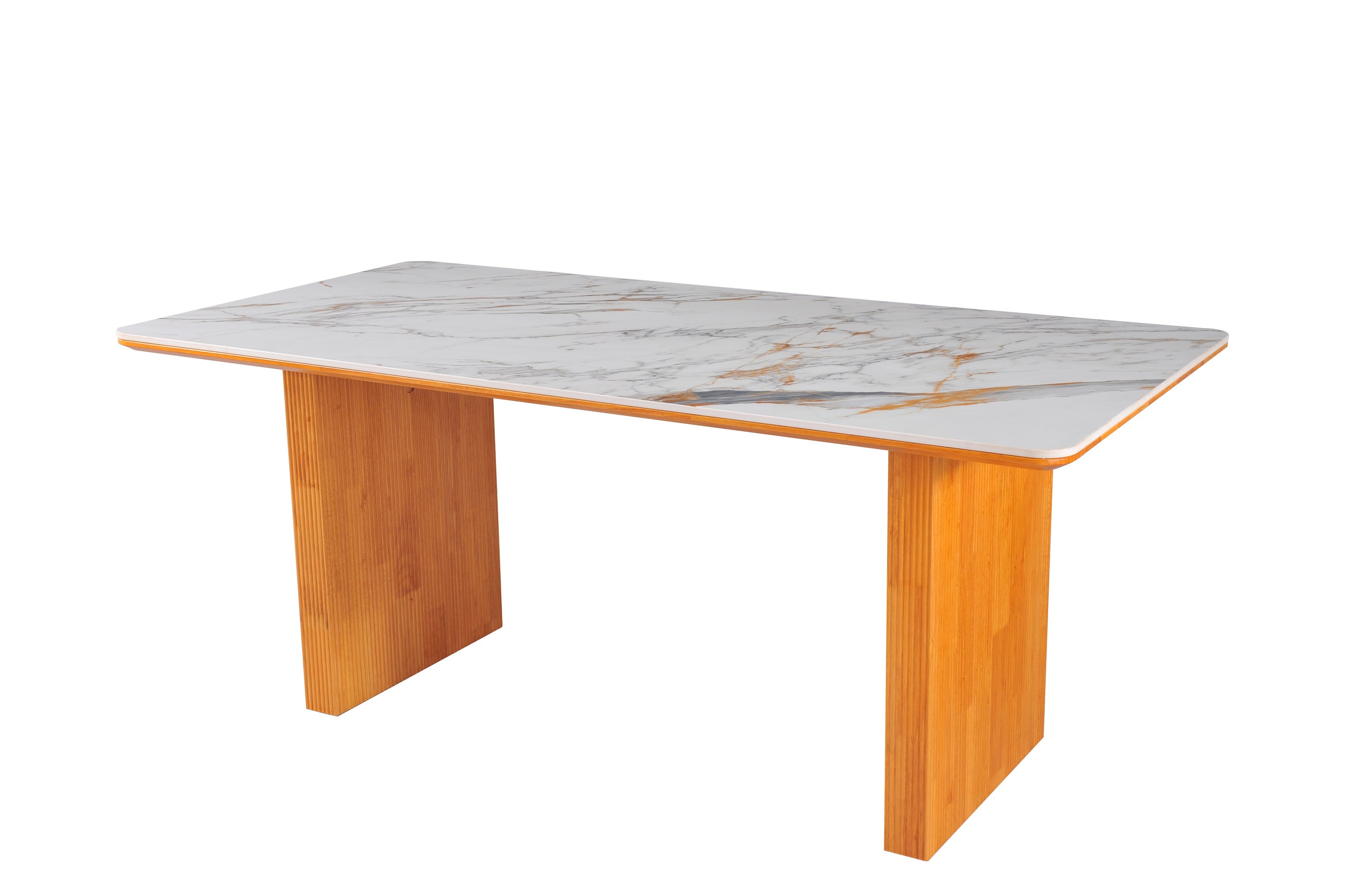 Engelberg 180cm Cream & Gold Dining Table