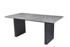 Engelberg 180cm Grey & Black Dining Table