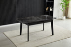 Arizona Black and Gold Extending Dining Table 130-160cm