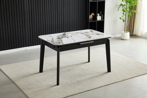 Arizona Cream and Gold Extending Dining Table 130-160cm