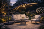 Camber 3m Cantilever Parasol with Solar powered LED Lights (2 Colours)