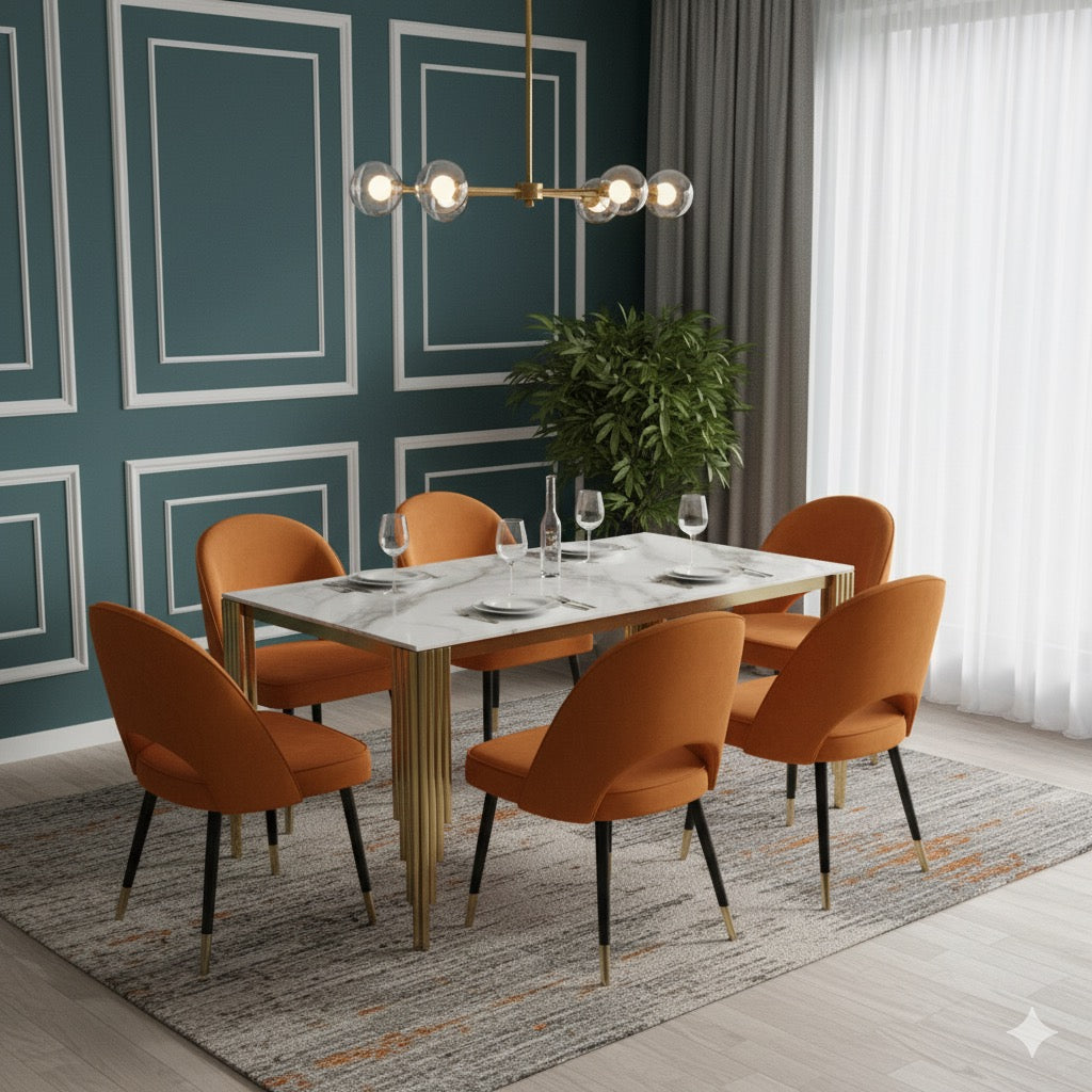 Mayfair Gold 1.8m Ceramic Dining Table (2 Colours)
