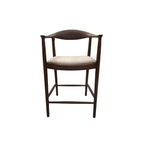 Fern Walnut Barstool in Oatmeal Boucle