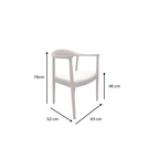 Fern Walnut Dining Chair in Oatmeal Boucle Set of 2