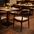 Fern Walnut Dining Chair in Oatmeal Boucle Set of 2