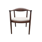Fern Walnut Dining Chair in Oatmeal Boucle Set of 2