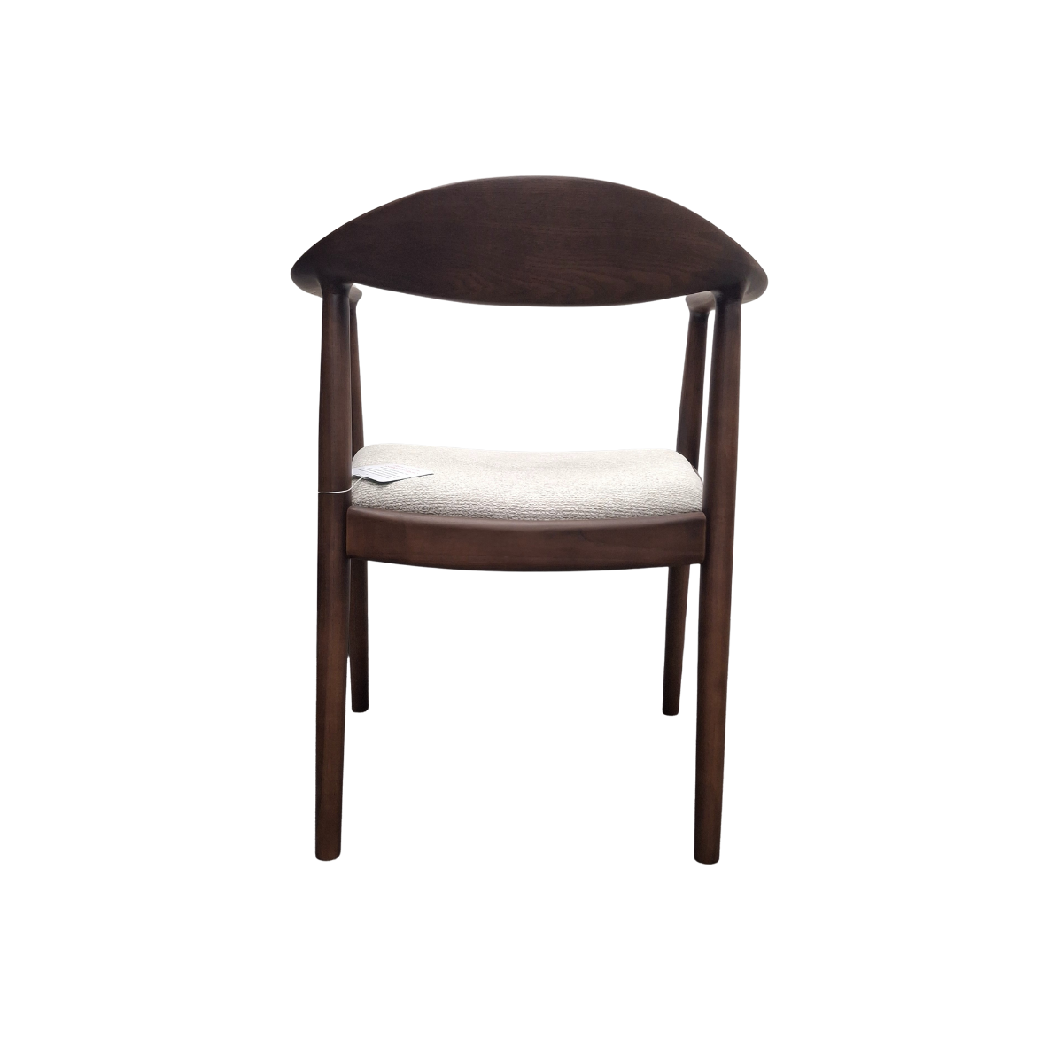 Fern Walnut Dining Chair in Oatmeal Boucle Set of 2