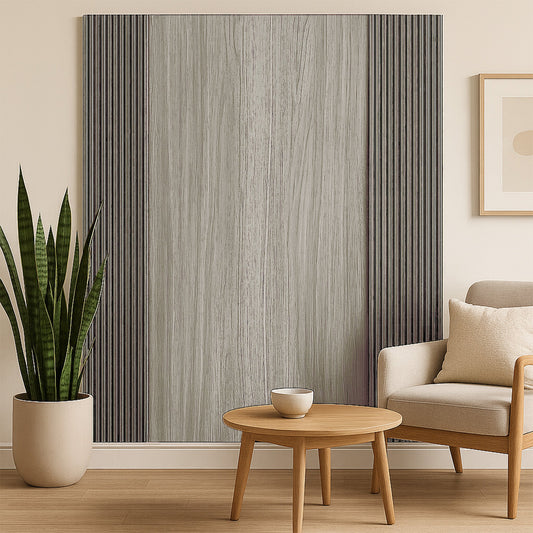 Wood Effect WPC Wave Style Wall Panels - Ash Grey
