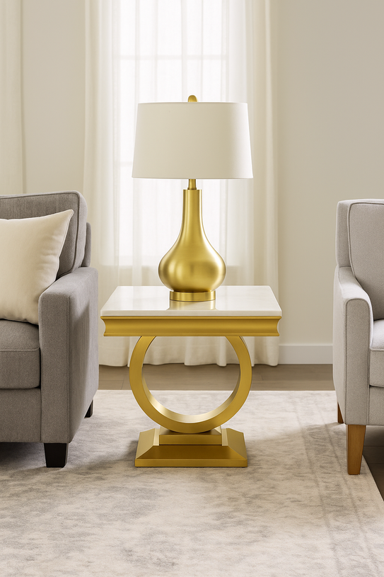 Chelsea/Arianna Matt Gold Lamp Table 50cm (All Colours)