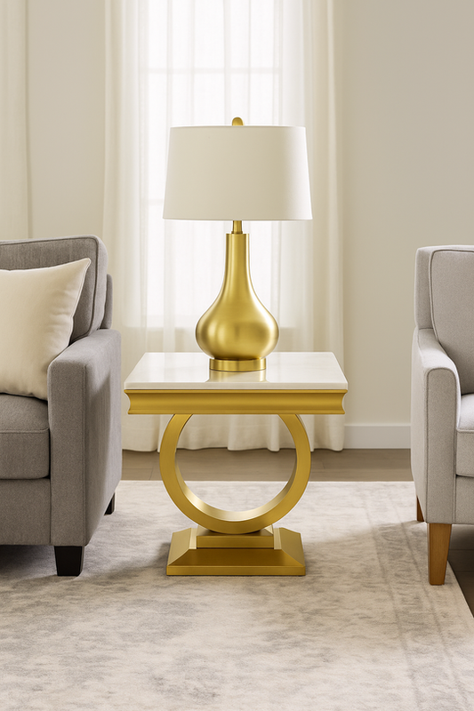 Chelsea/Arianna Matt Gold Lamp Table 50cm (All Colours)