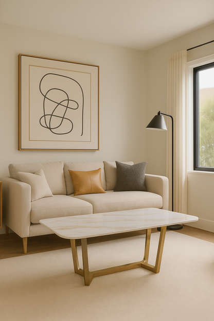 Vera Gold Coffee Table With Kata Gold Ceramic