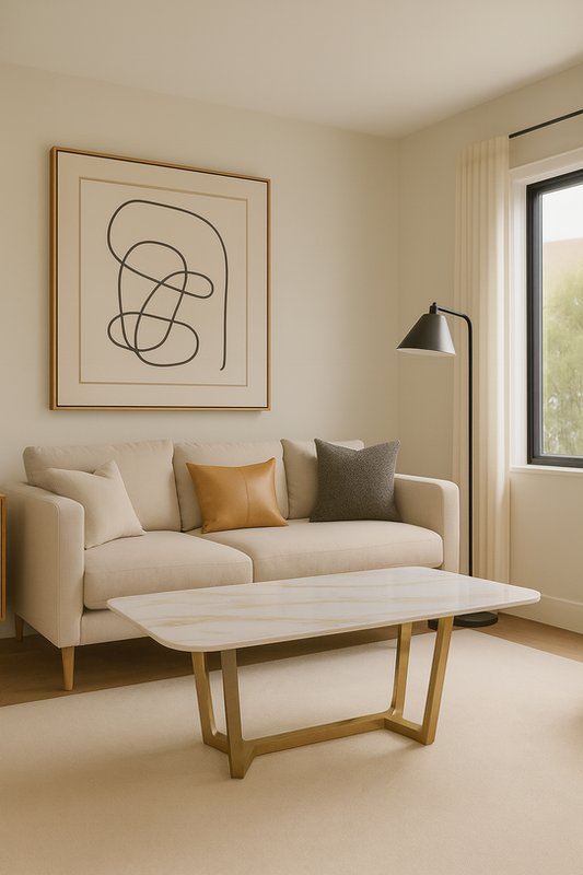 Vera Gold Coffee Table With Kata Gold Ceramic