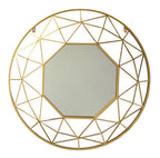 Round Hex Gold Mirror