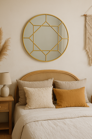 Round Gold Mirror
