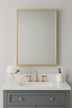 Square Gold Frame Mirror