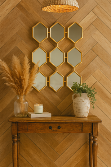 9 Tier Diamond Gold Mirror