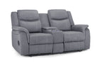 Galaxy Tech Electric Recliner 2 Seater Grey Fabric