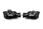 Galaxy Tech Electric Recliner Sofa Black 3+2 Set