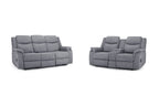 Galaxy Tech Electric Recliner Sofa Grey Fabric 3+2 Set