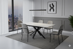 Amari Ceramic White or Grey Extending Table 120-150-180cm