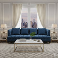 Sefira 3 Seater Navy Fabric Sofa