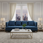 Sefira 3 Seater Navy Fabric Sofa