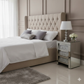 Roma Crushed Diamond Bedside 3 Drawers