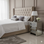 Roma Crushed Diamond Bedside 3 Drawers