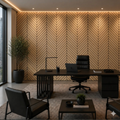 Self Adhesive Herringbone Acoustic Wall Panels - Premium Oak - 120cm x 30cm  (4 Pieces)