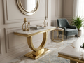 Arianna White and Gold Console Table 120cm