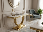 Arianna White and Gold Console Table 120cm