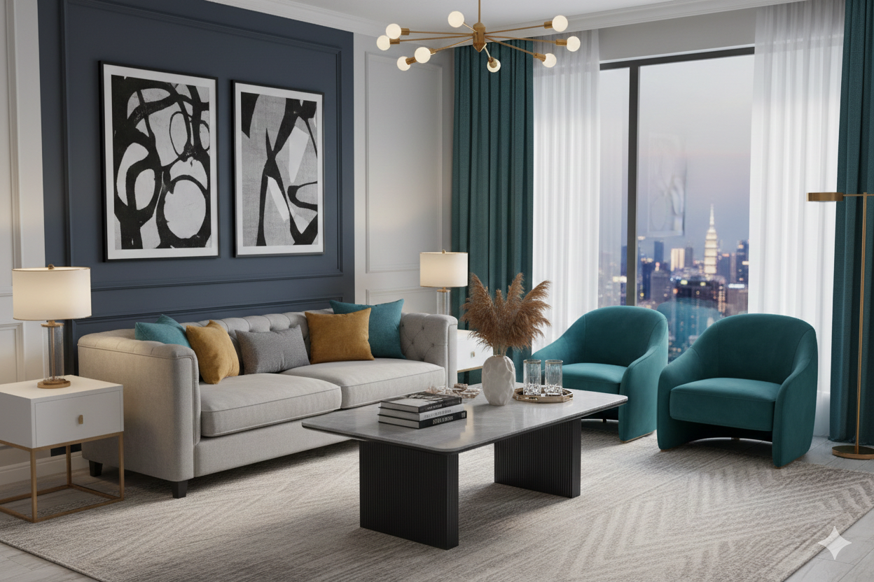Engelberg Grey & Black Coffee Table