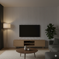Acoustic Wide Slat Wall Panels - 3 sided - Colour Finish - Dove Grey - 240cm x 30cm (2 pieces)