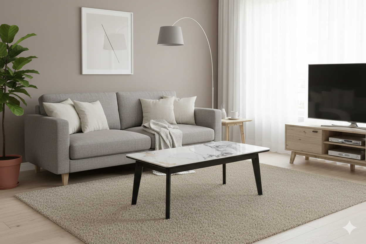 Arizona Cream Ceramic Coffee Table