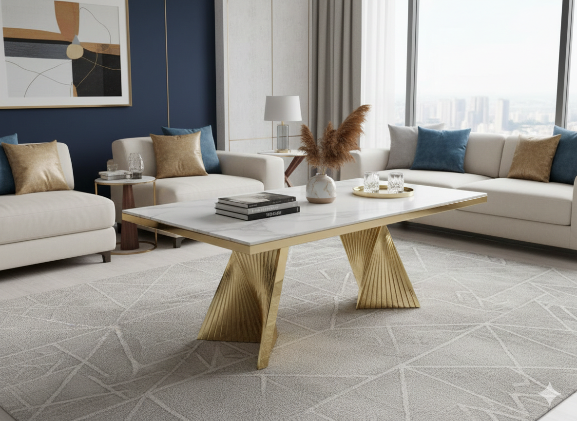 Ravello Cream & Gold Coffee Table