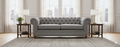 Stella 3 Seater Chesterfield Grey Linen Sofa